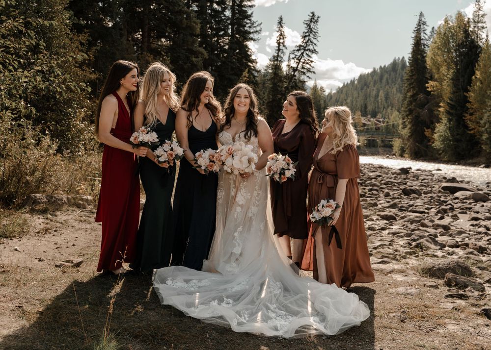 Bridal party photos invermere wedding photography