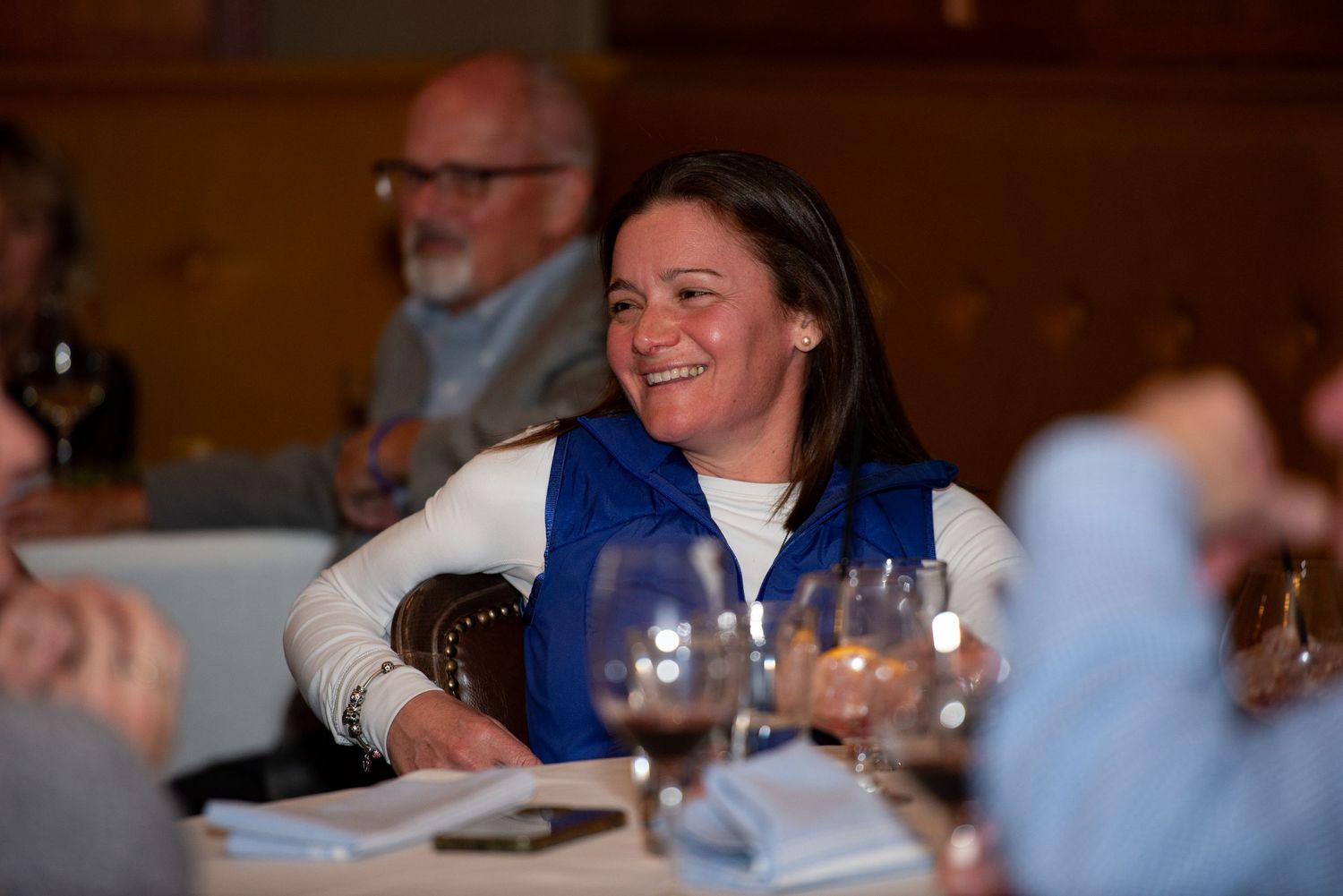 World Marathon Challenge Winner, Becca Pizzi, at Dinner for a Cause fundraiser in Watertown, MA. Event Photography by Leah Ramuglia.