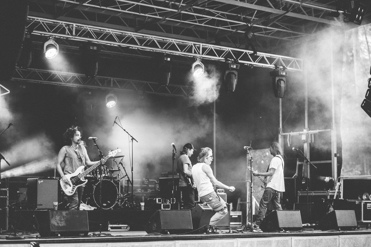 Live Band Cotton Underwear beim Woodlight Festival 2023 in Schwaz.