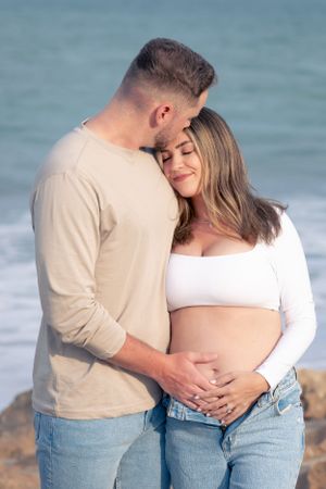 Stuart beach couple maternity photo