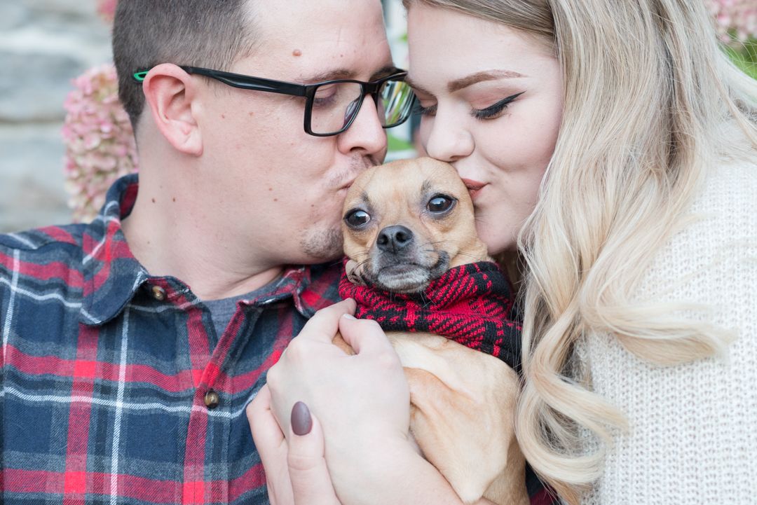 Pets at Engagement Session, Engagement Photoshoot, Dogs, Photoshoot Props, Engaged in Ottawa, Ottawa engagement session