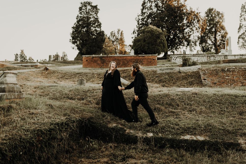 spooky ghost engagement halloween