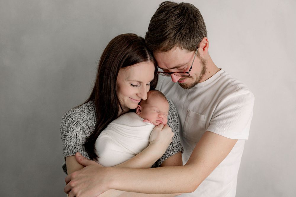 Newborn photography - Family,  New Parents, Husband and Wife