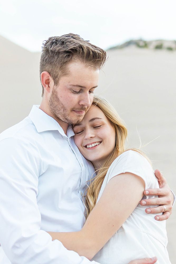 Sand dune wedding photo