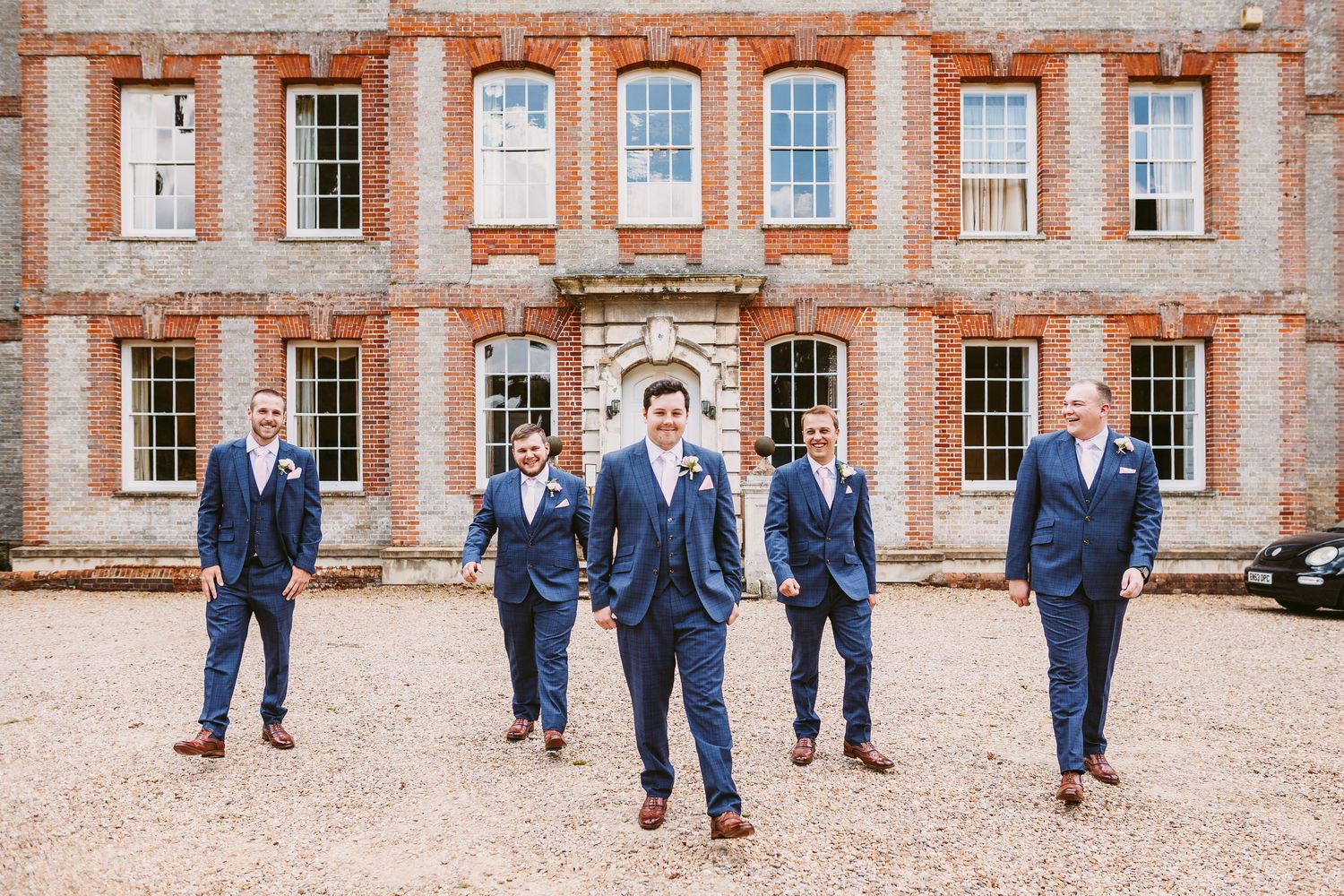 Ardington House Wedding photographer Vicky Lewis groom and groomsmen