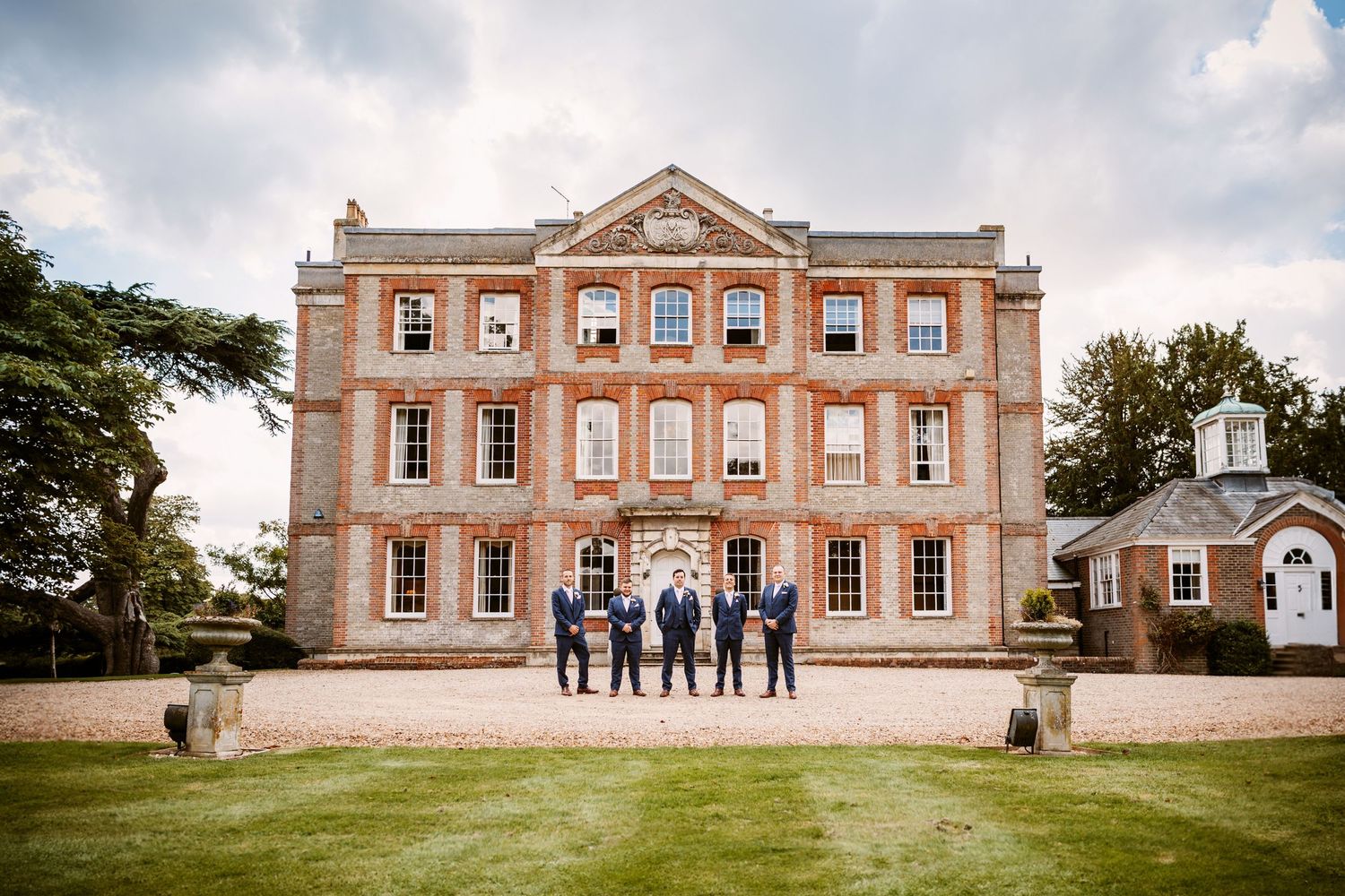 Ardington House Wedding photographer Vicky Lewis groom and groomsmen