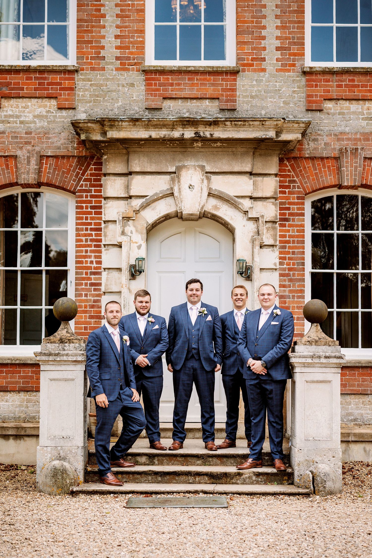 Ardington House Wedding photographer Vicky Lewis groom and groomsmen