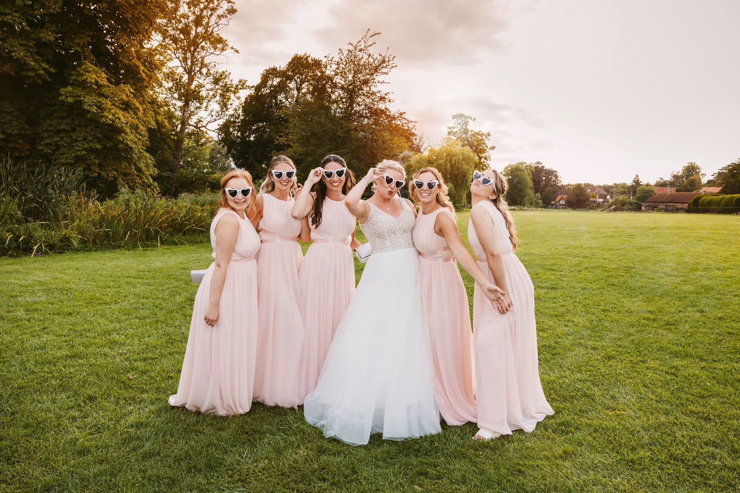 Ardington House English wedding stately manor bride bridesmaids fun sunset Vicky Lewis Photography