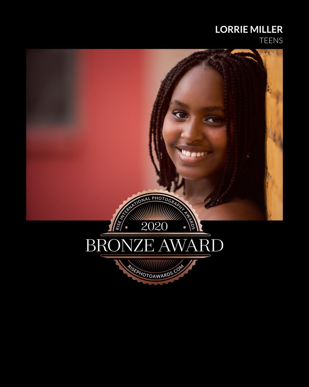 award winning girl portrait commercial street