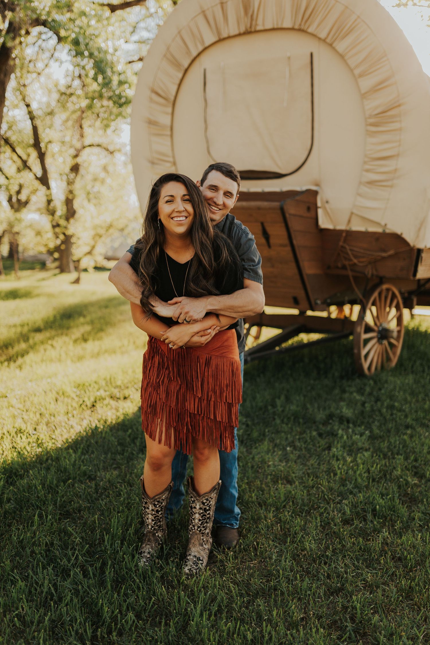 Western style engagement shoot.