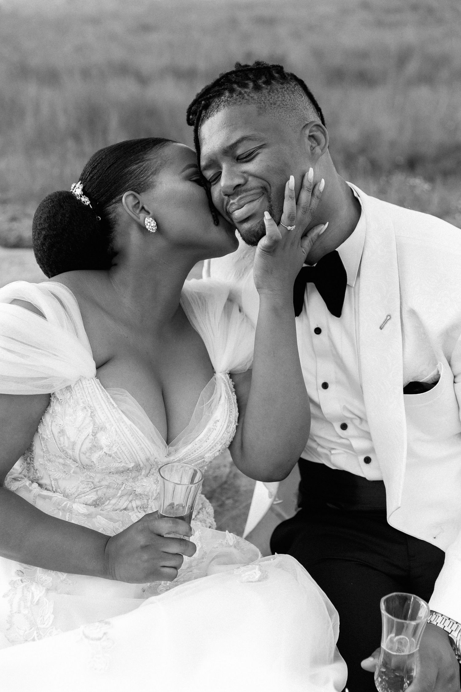 Rugby player Howard Mnisi with his bride Gugulethu celebrate their wedding at Florence Venue in Mpumalanga.