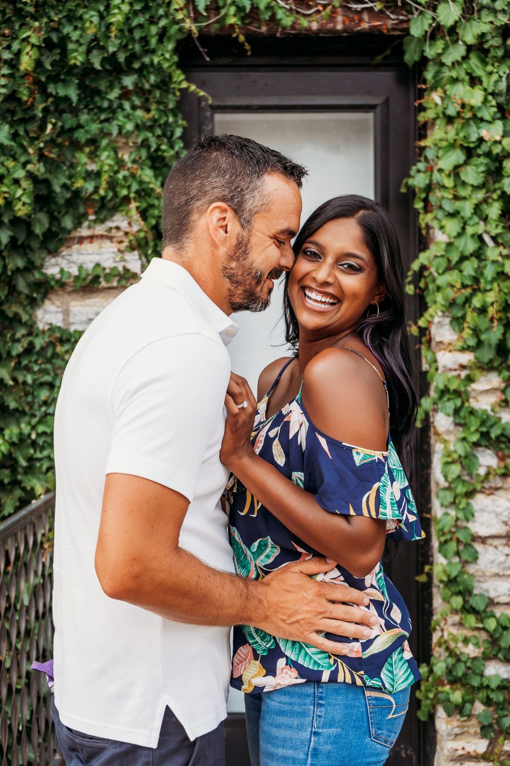 Minnesota Spring Outdoor Engagement Photo Engaged Couple