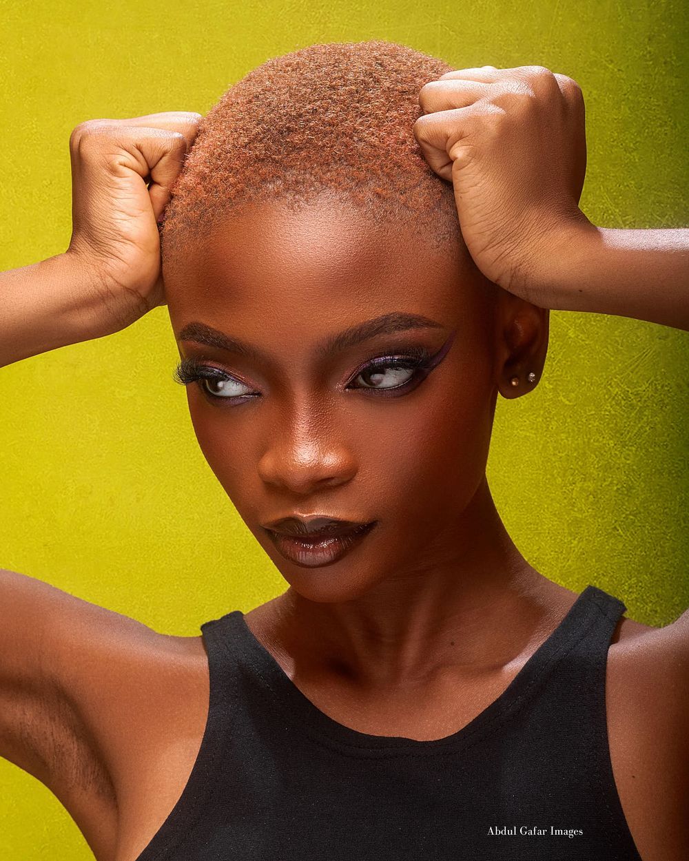 low cut hair model
