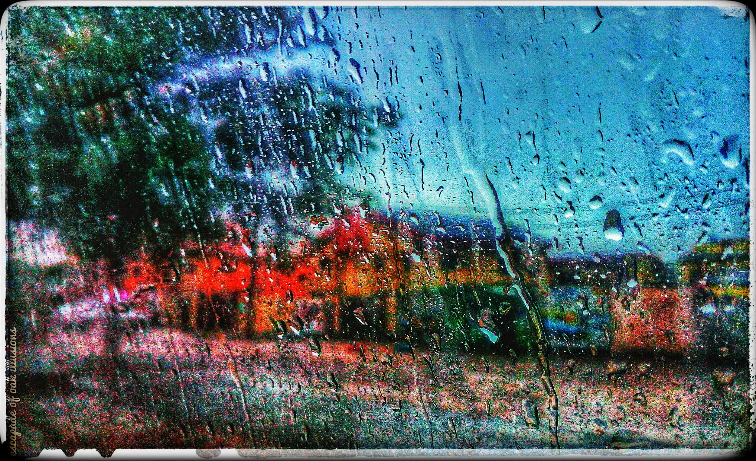 Rain on window