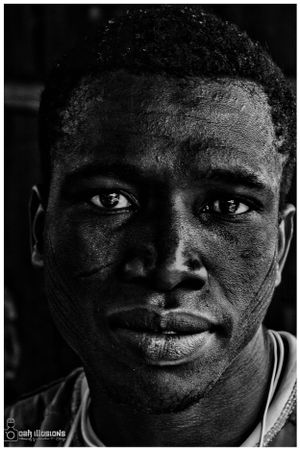 Hamed the barber. Oja oba Central Mosque, Ilorin.