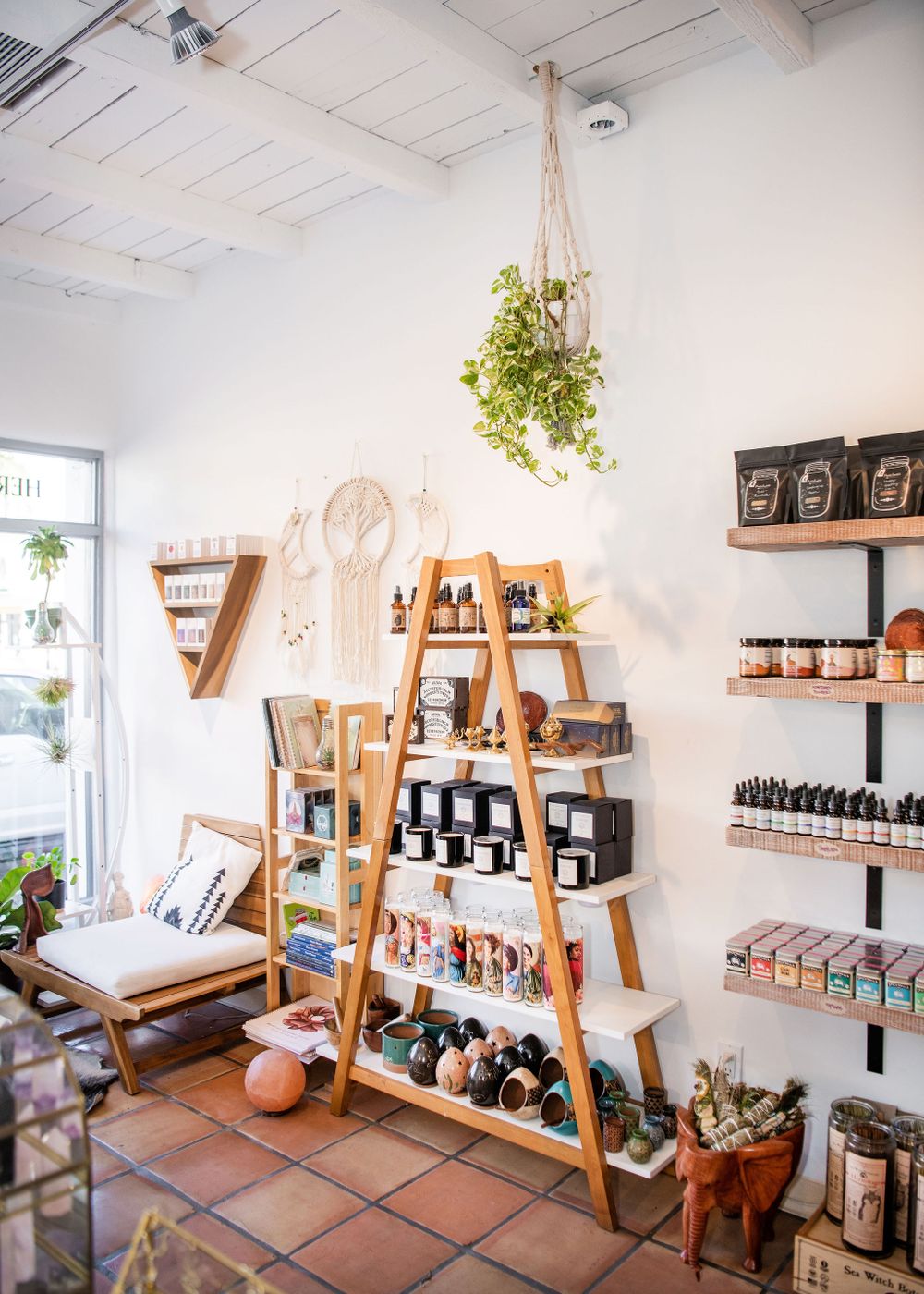 products inside of shop at pura luna apothecary