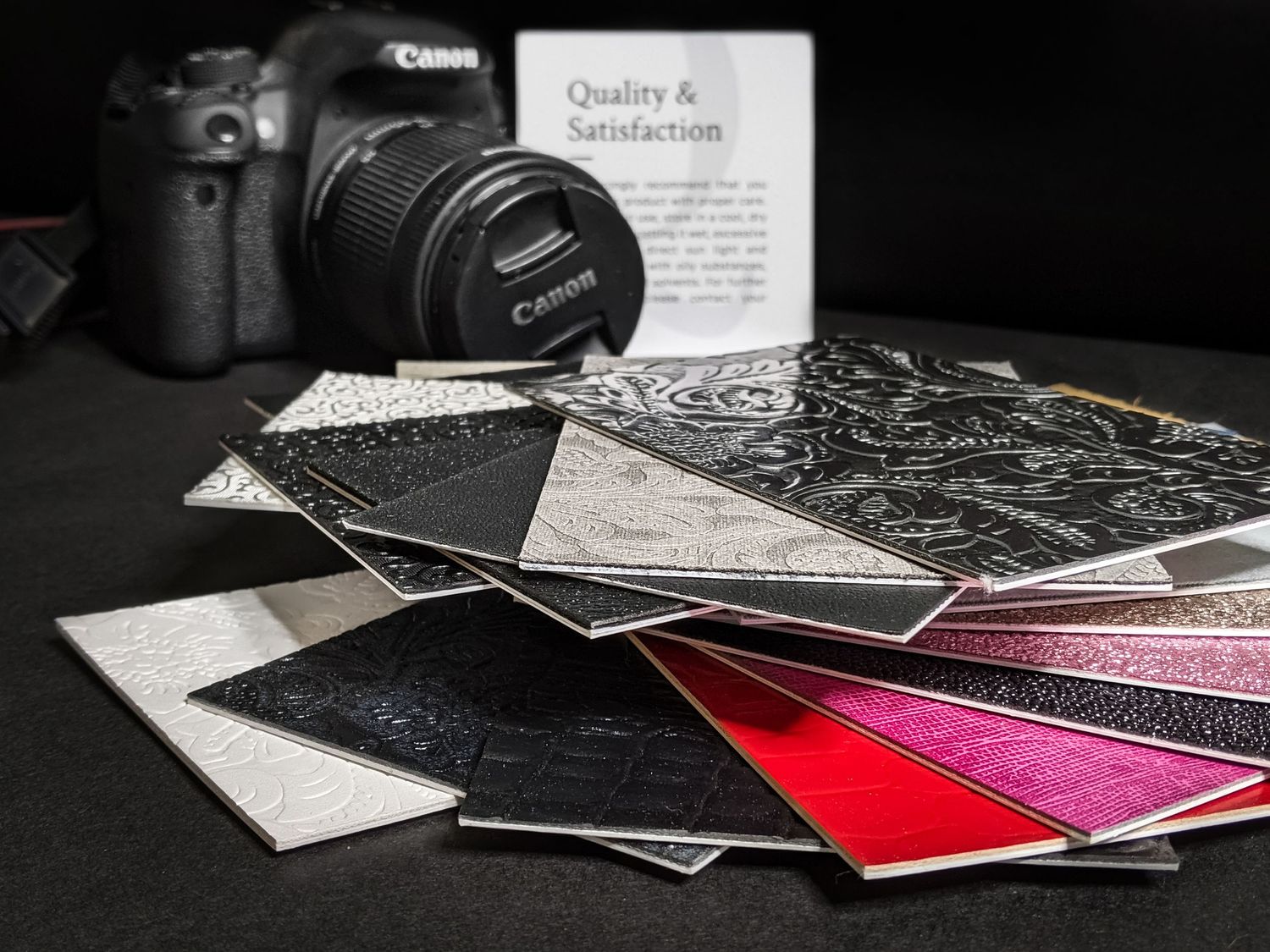 EXAMPLE OF THE LUXURY ALBUM COVER MATERIALS THAT BOUDOIR BY ELISE PROVIDES TO THEIR GORGEOUS CLIENTS