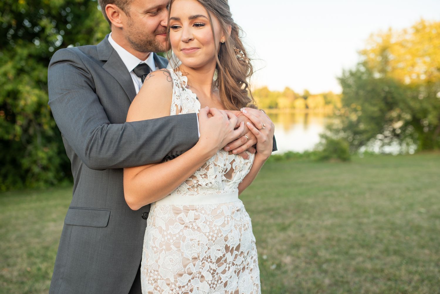 Wedding couple detail, romantic wedding portrait, candid wedding photo, intimate moment portrait, First Look Ottawa, Ottawa Photographer