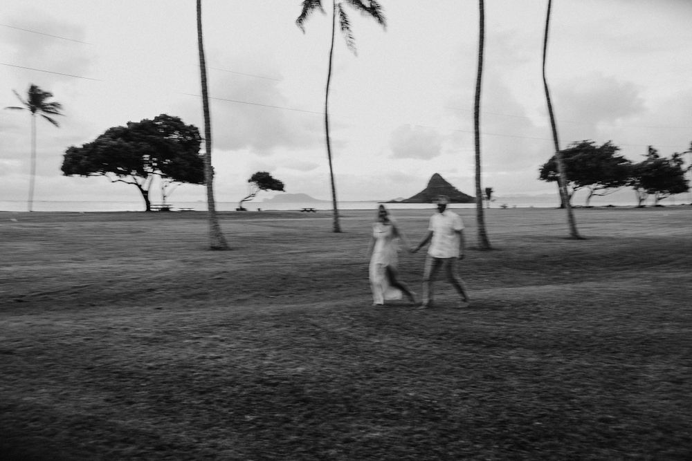 A Hawaiian wedding day. Painted skies, and love that never dies.