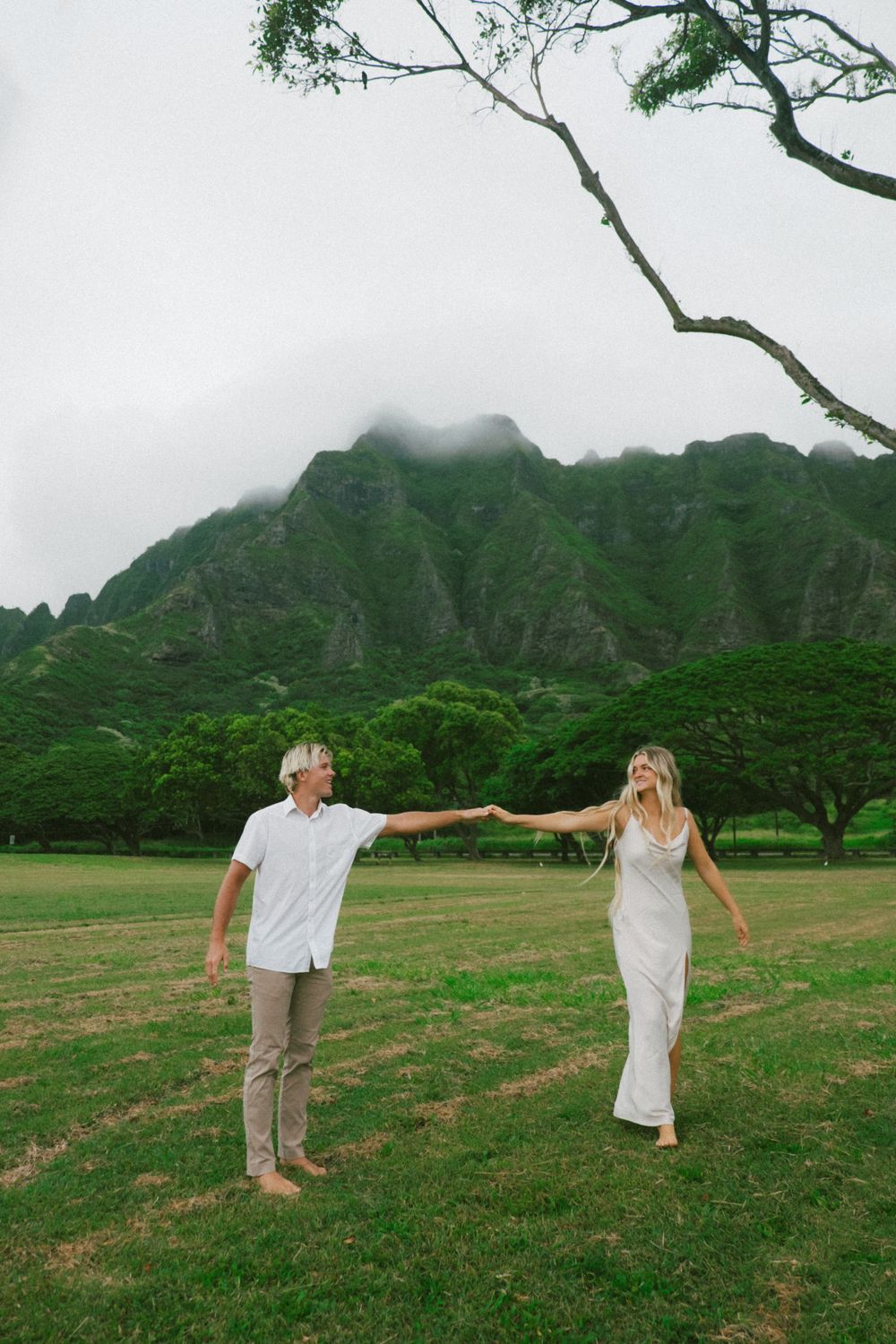 A Hawaiian wedding day. Painted skies, and love that never dies.