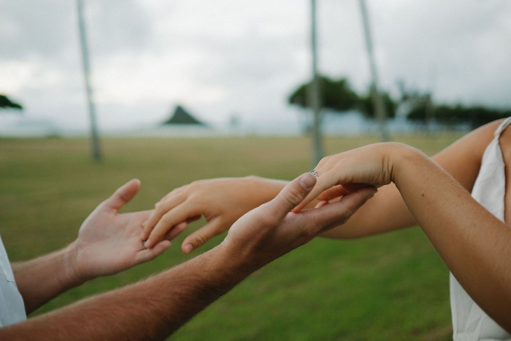 A Hawaiian wedding day. Painted skies, and love that never dies.
