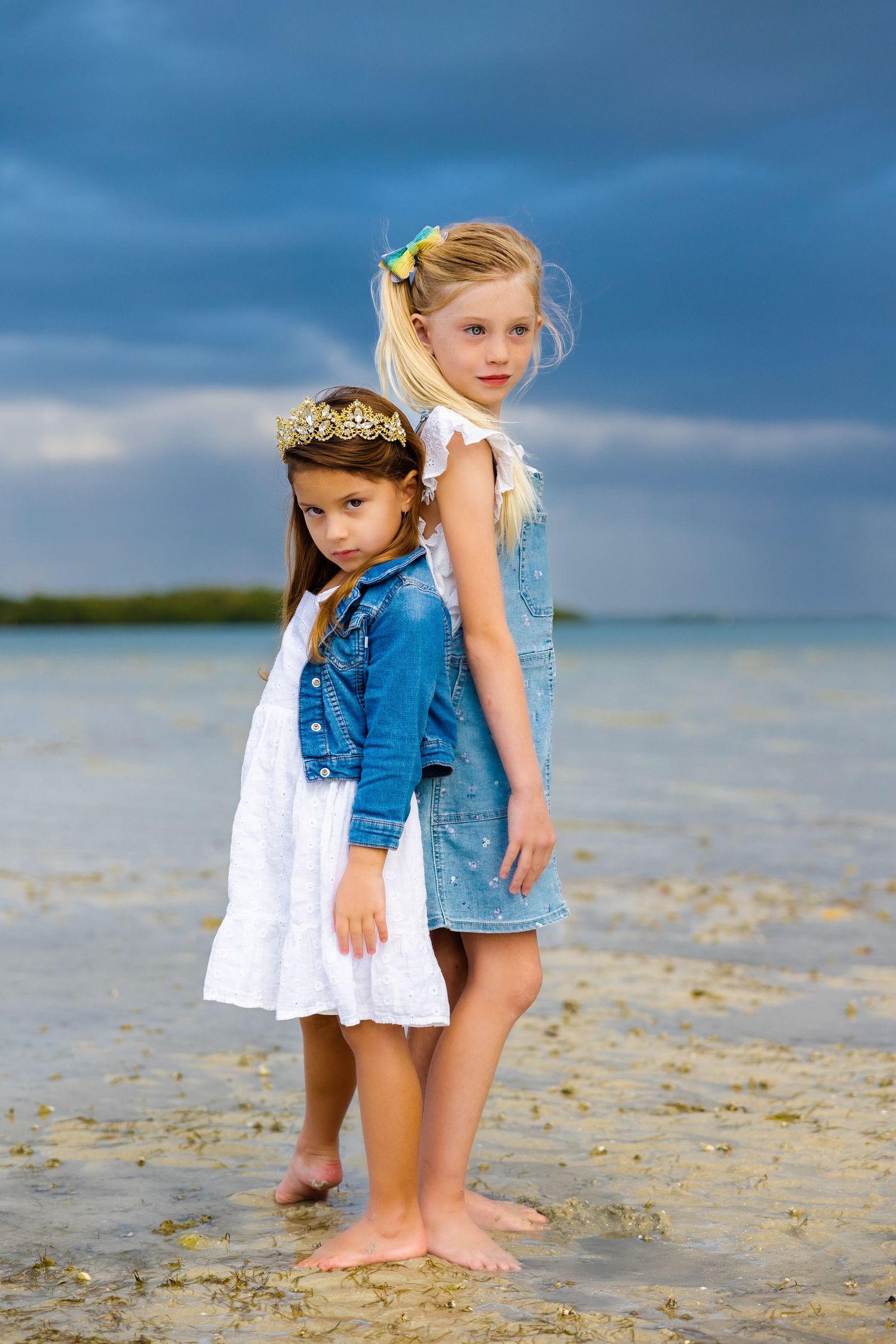 sisters on the beach
