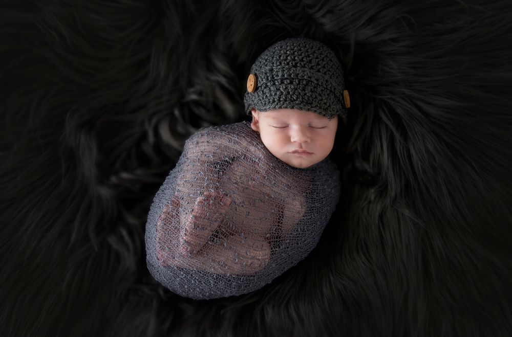 Timeless newborn portrait by 12-year specialist Gold Coast.