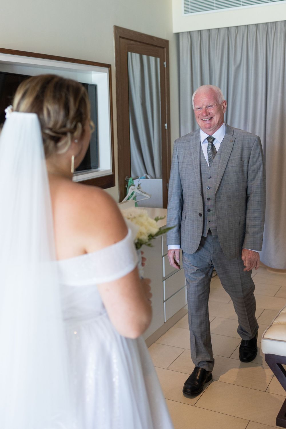 Bride with father