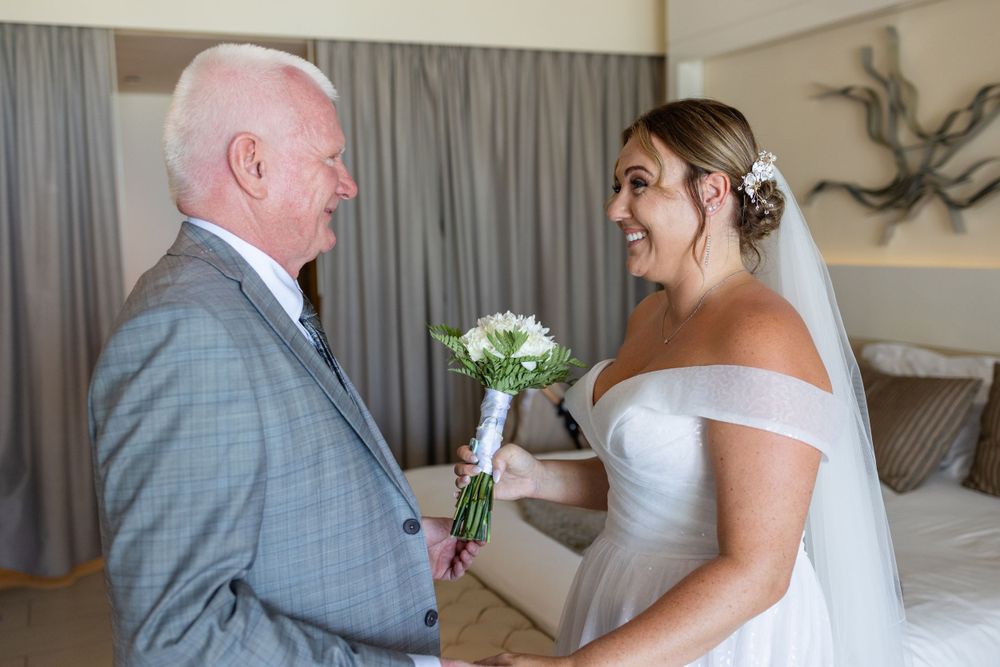 Bride with father