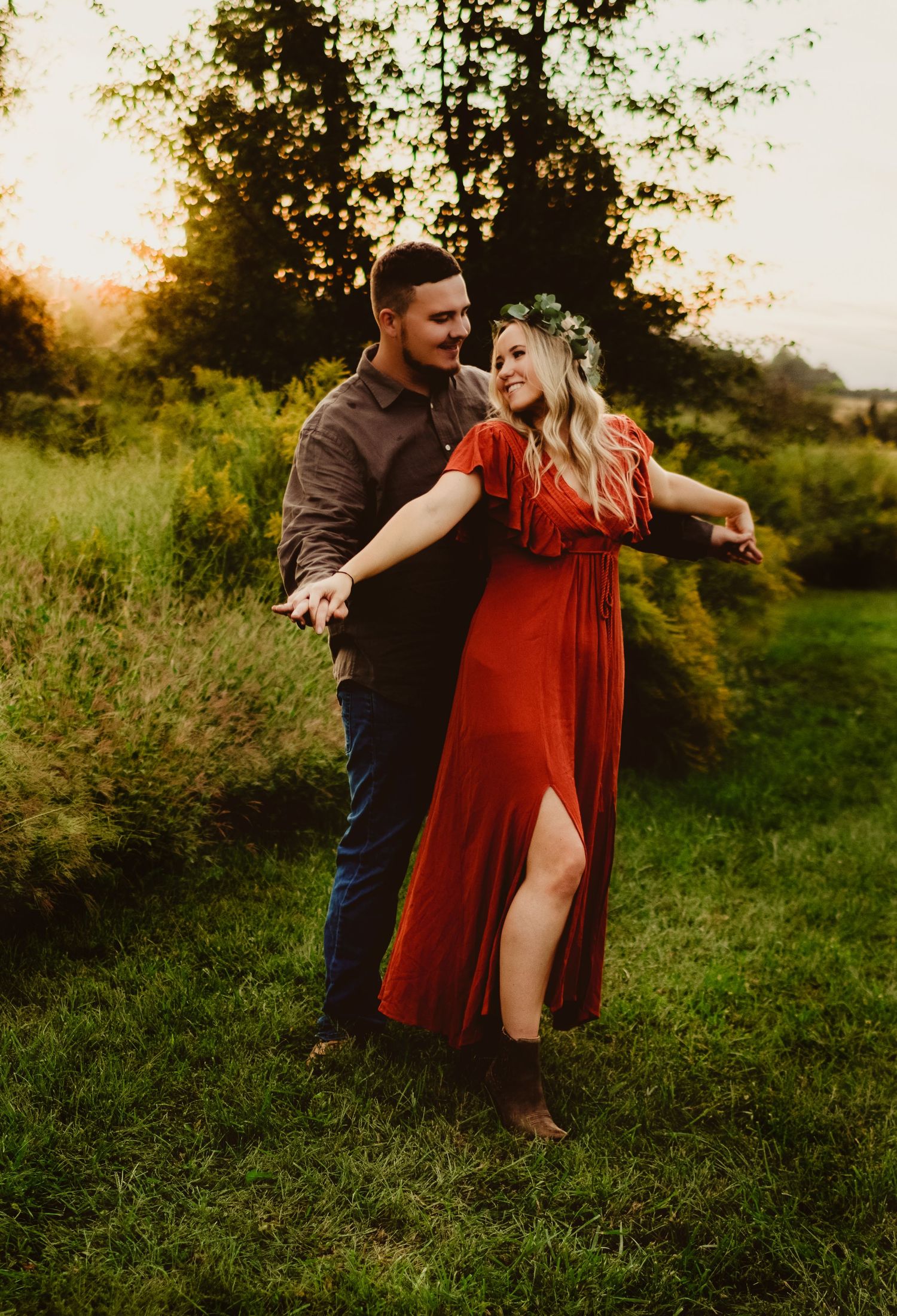 Rustic Boho Golden Hour Couple