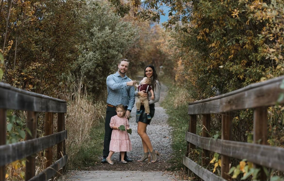 Amanda and her family on a nature walk