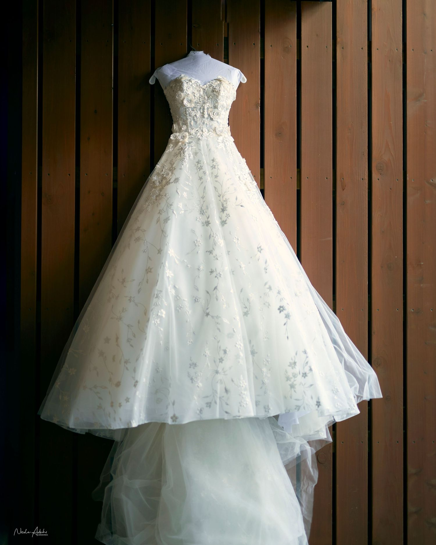 BRIDE'S BEAUTIFUL DRESS IN CHICAGO