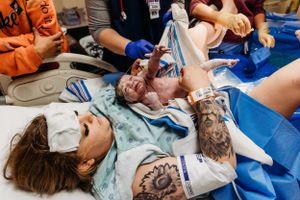 Mom welcomes her baby in Oklahoma City