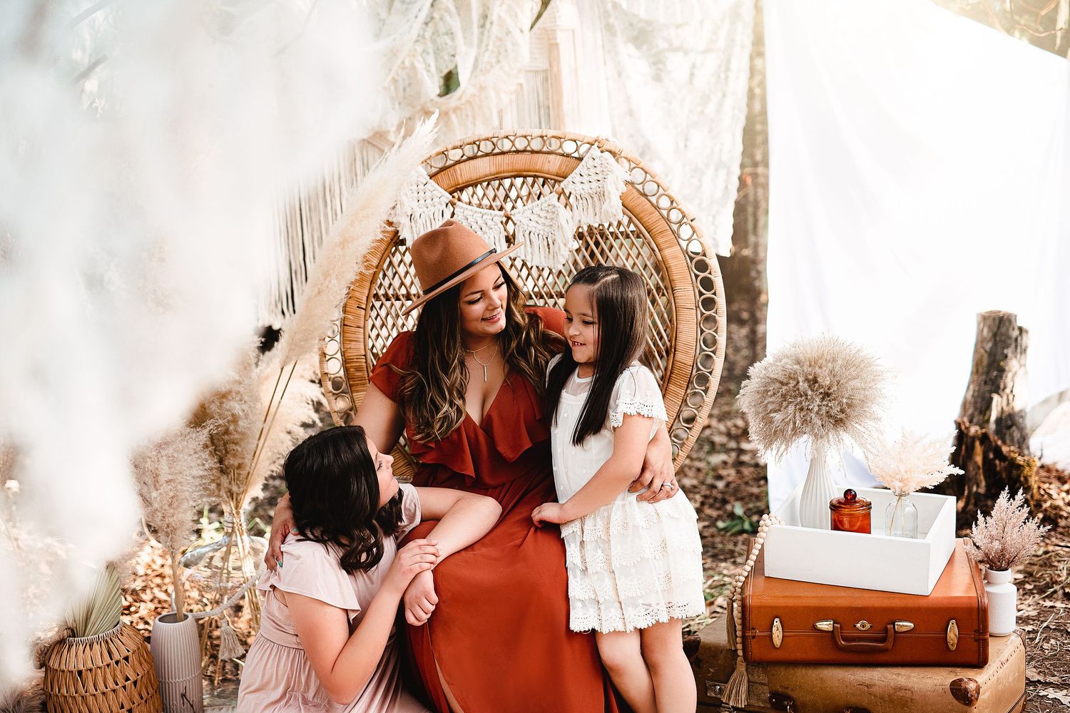Heather with her two daughters