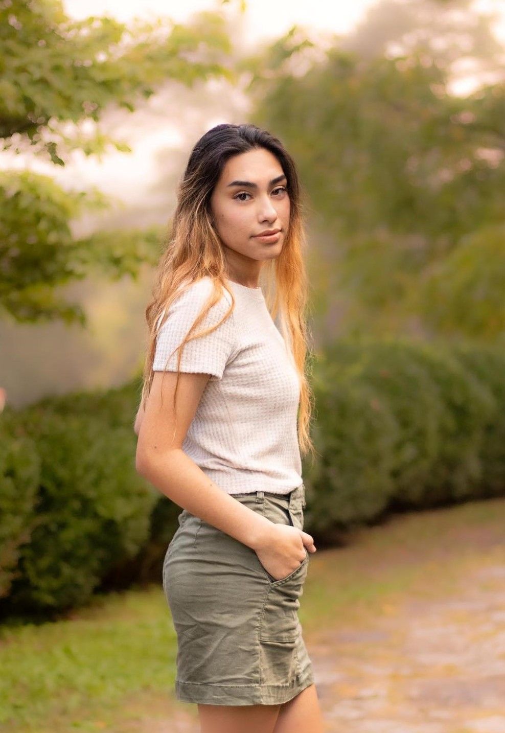 Senior session in Eureka Springs, Arkansas at the Crescent Hotel