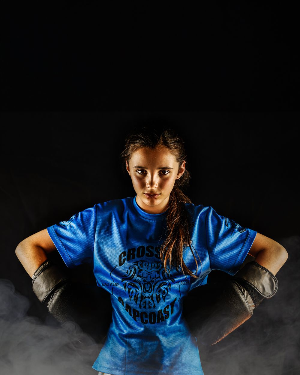 Sport portrait image of young boxer by local Sunshine Coast Photographer Rachel Wright