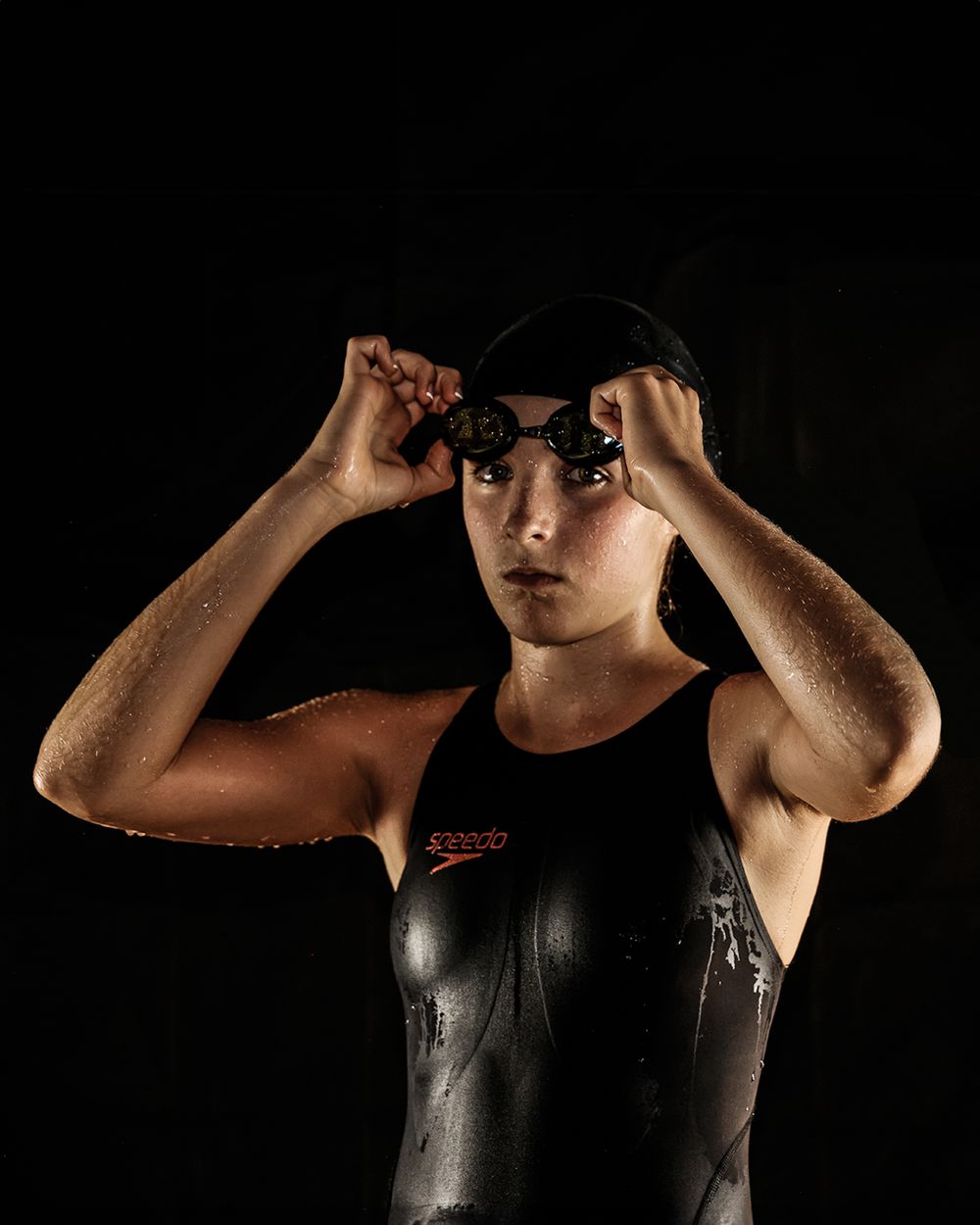 Sports portrait image of young swimmer by local Sunshine Coast Photographer Rachel Wright