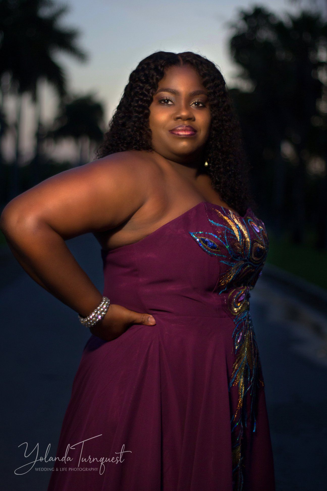 black woman in purple dress, nassau bahamas photographer, K. Yolanda Turnquest Photography
