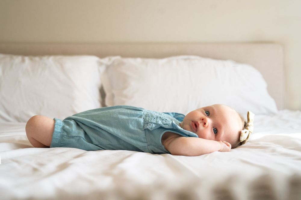 In home portrait session San Antonio Texas  newborn baby girl