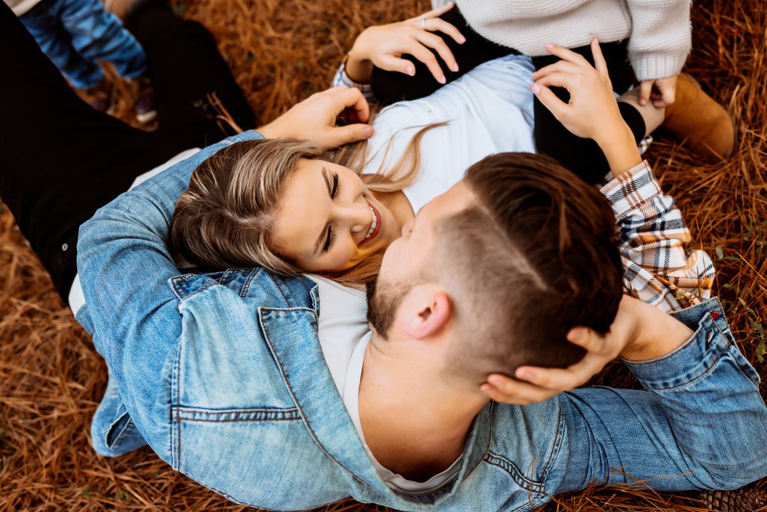 couple staring at each other in love