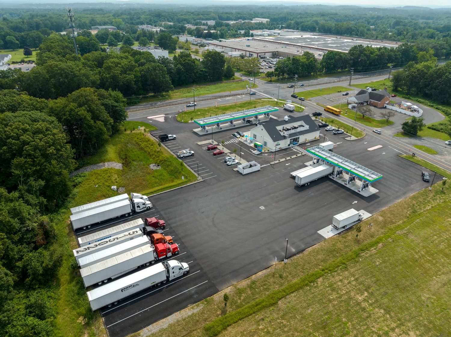 Pride Gas Station located in South Windsor, Connecticut. Commercial Real Estate Photography and Video in Hartford Area.