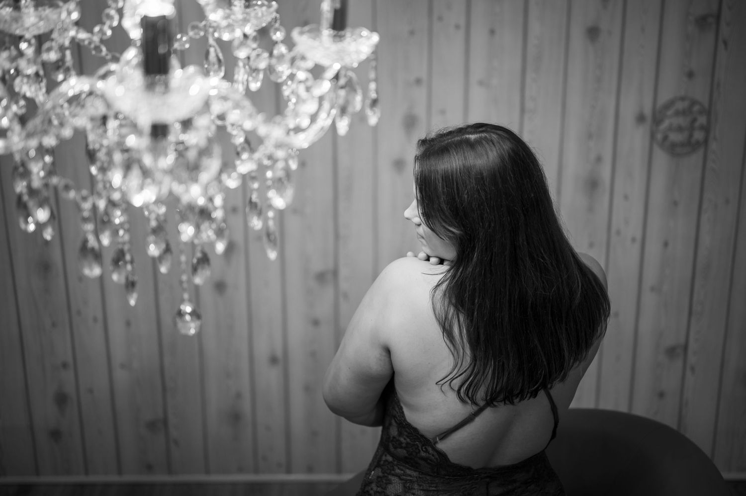 Boudoir mit Kronleuchter