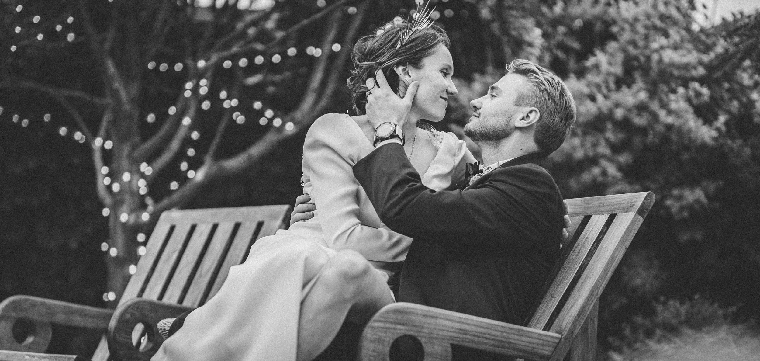 Erika and Kyle on their wedding day