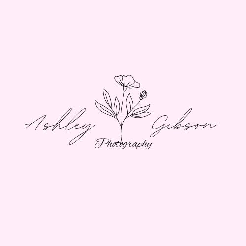 Elegant photography logo design with floral elements.