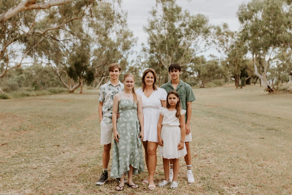 family portrait in the park