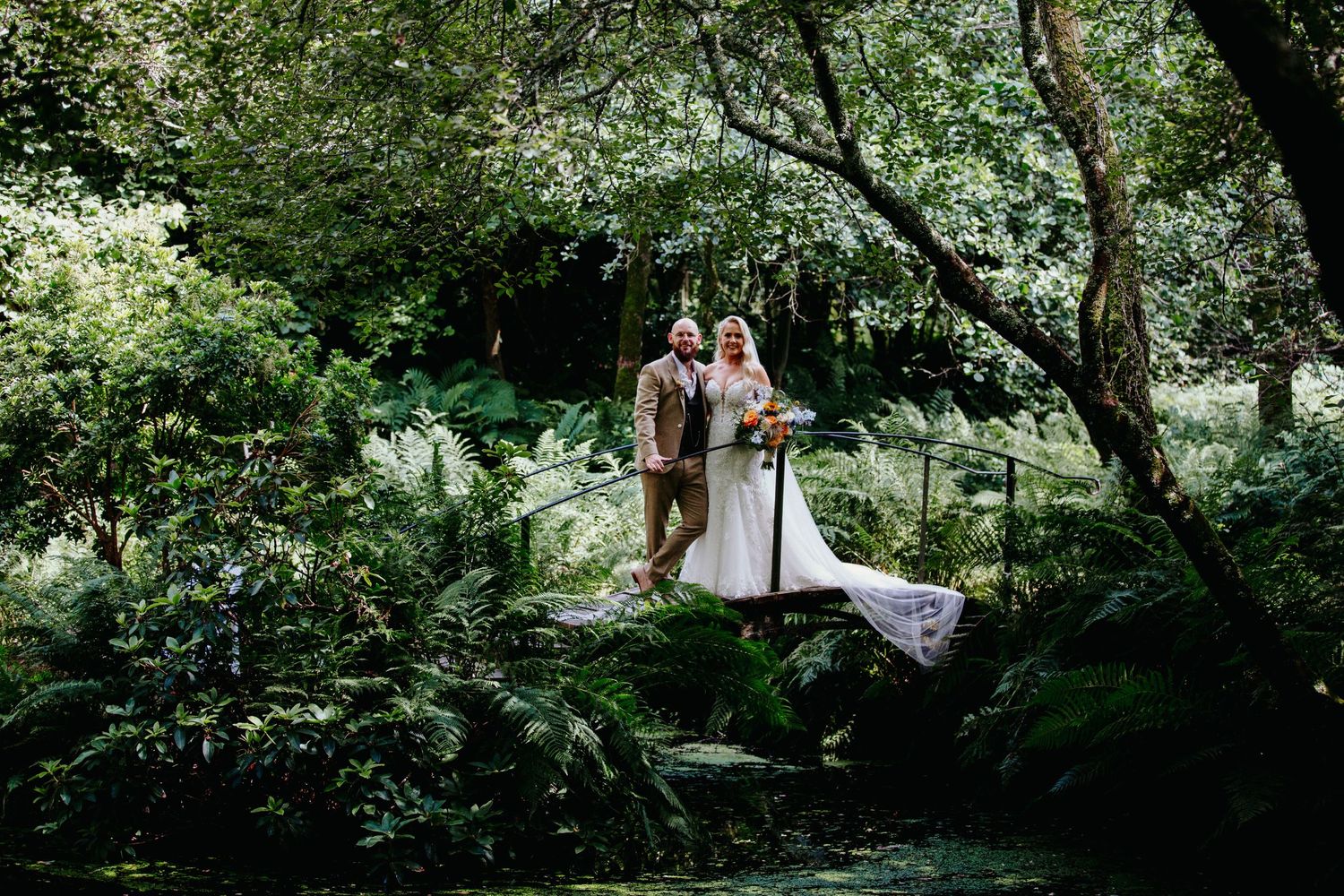 Wedding couple at West Cork wedding venue Inish Beg Estate
