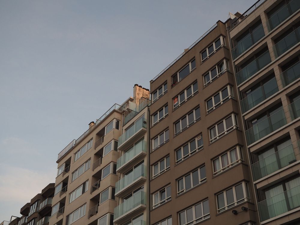 Appartment blocks in shades of brown and beige