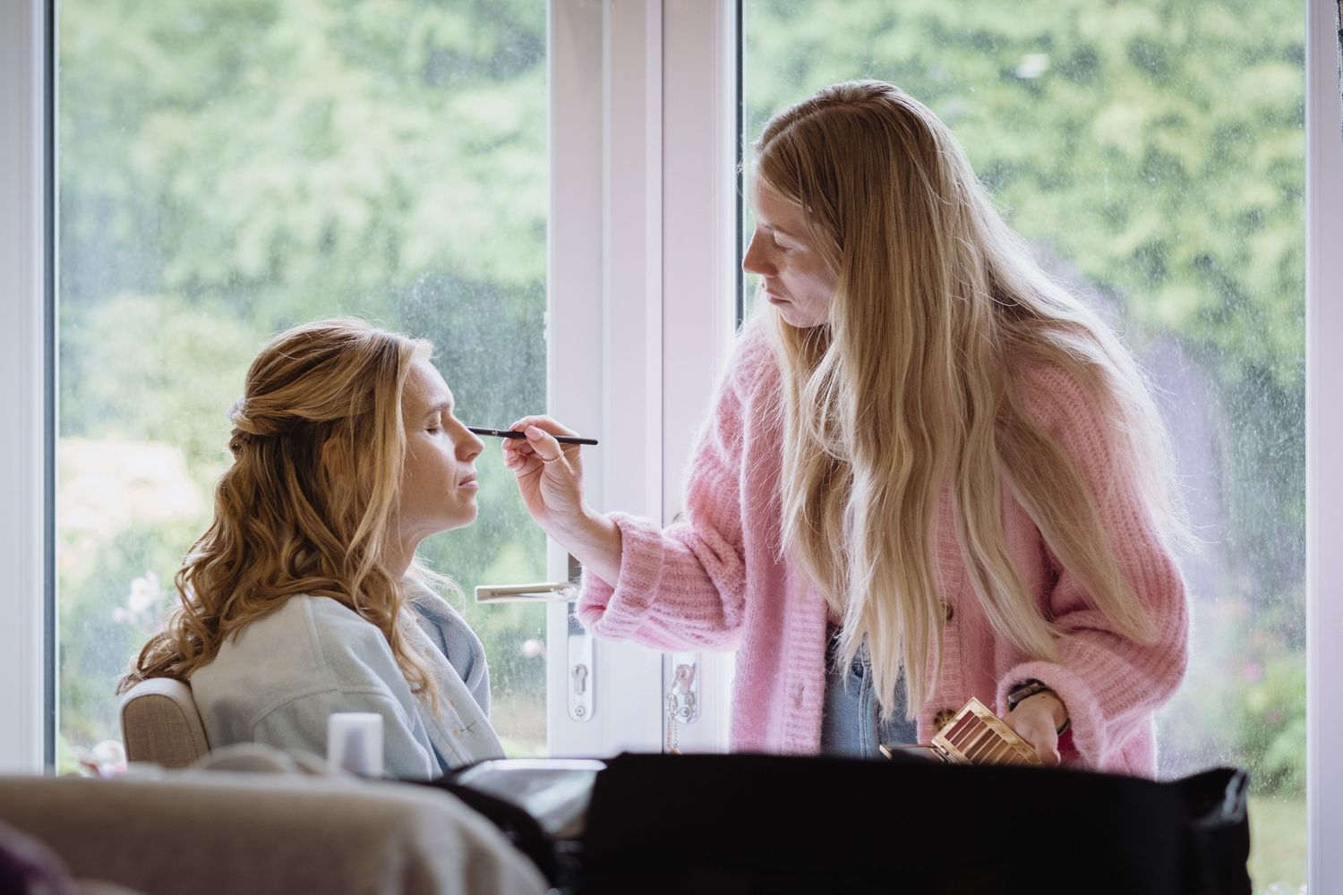 Bridal prep for wedding