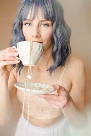 Creative personal brand portrait with professional model Thea in London, Ontario