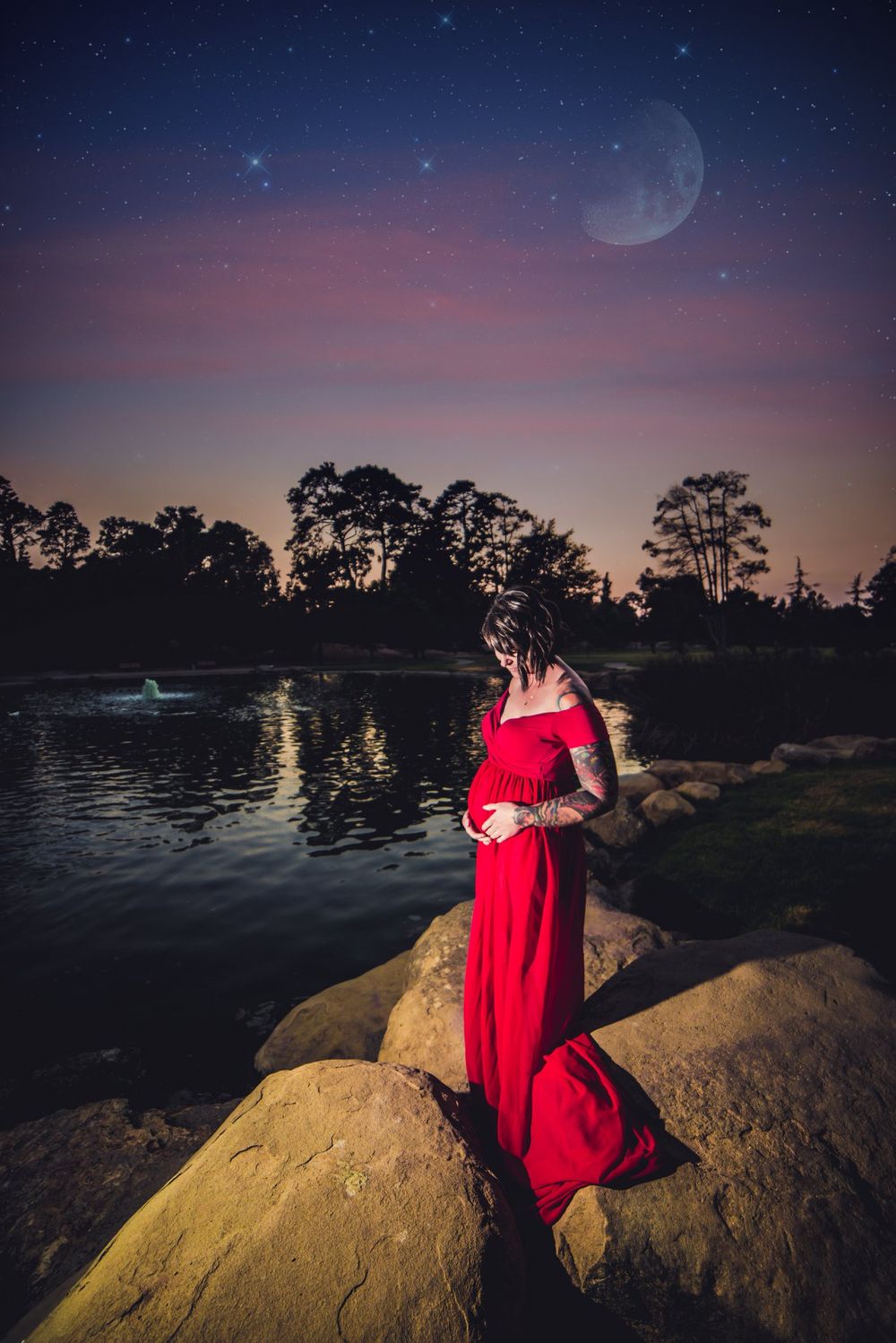 Maternity Portrait in Santa Maria California Moon picture